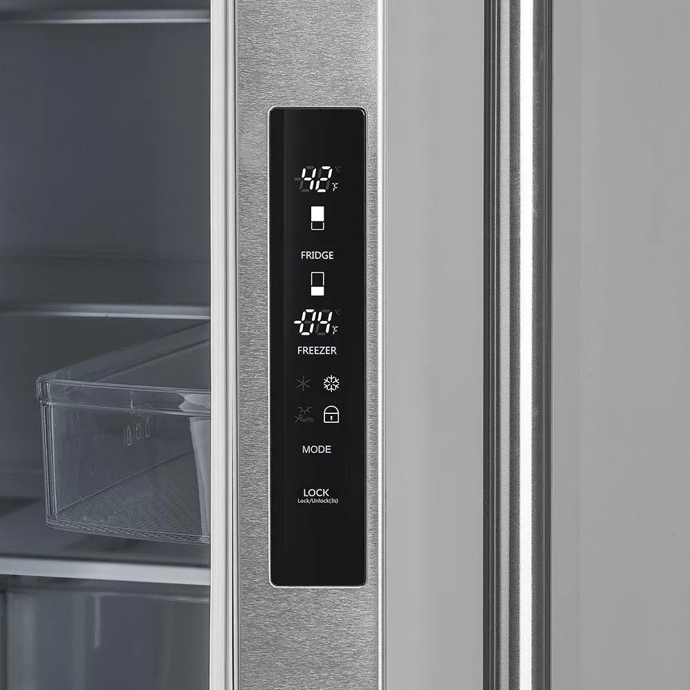 Forno Moena - 36 in. 19 cu. ft. French Door Counter Depth Refrigerator with Decorative Grill Trim Kit in Stainless Steel (FFRBI1820-40SG)-