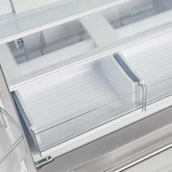 Forno Moena - 36 in. 19 cu.ft French Door Counter Depth Refrigerator in Stainless Steel (FFRBI1820-36SB) Refrigerator Space Drawers