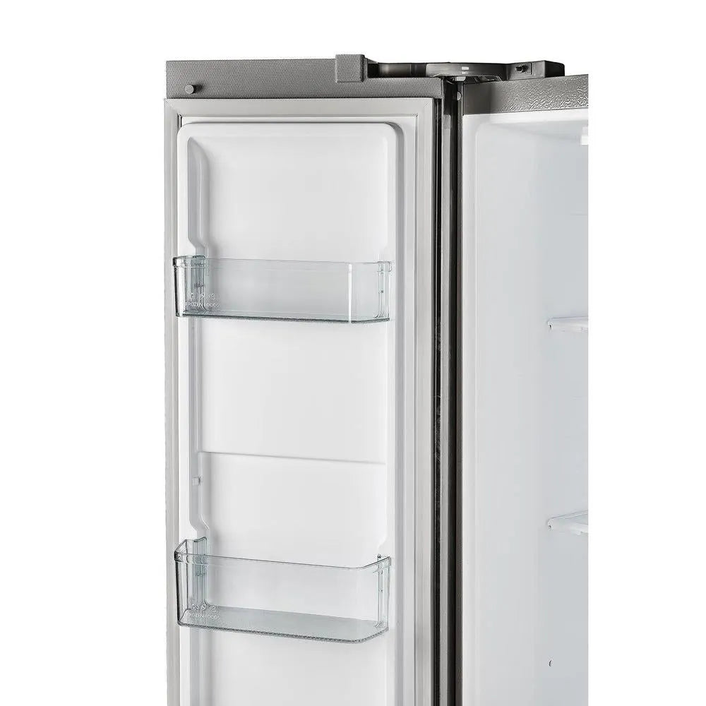 Forno Salerno - 33 in. 15.6 cu. ft. Side by Side Counter Depth Refrigerator in Stainless Steel (FFRBI1805-33SB)-