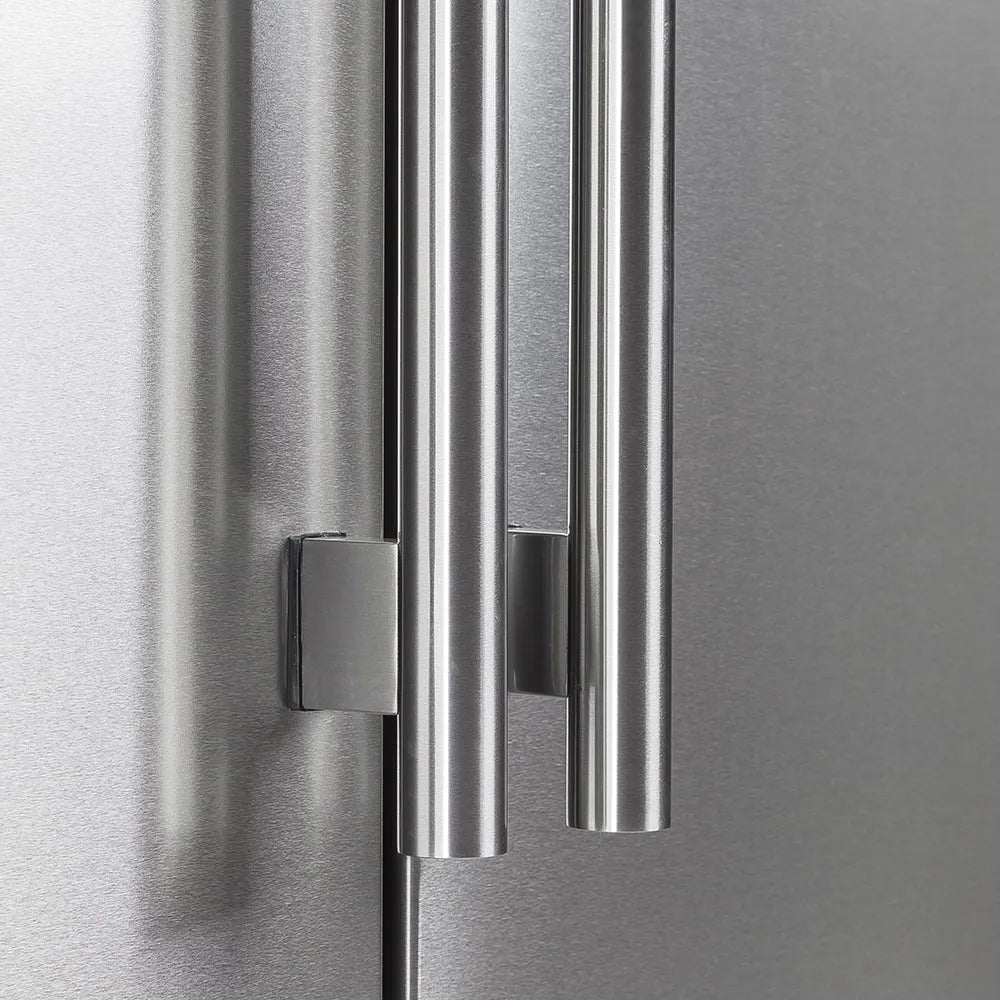 Forno Salerno - 33 in. 15.6 cu. ft. Side by Side Counter Depth Refrigerator in Stainless Steel (FFRBI1805-33SB)-