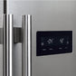 Forno Salerno - 33 in. 15.6 cu. ft. Side by Side Counter Depth Refrigerator in Stainless Steel (FFRBI1805-33SB)-