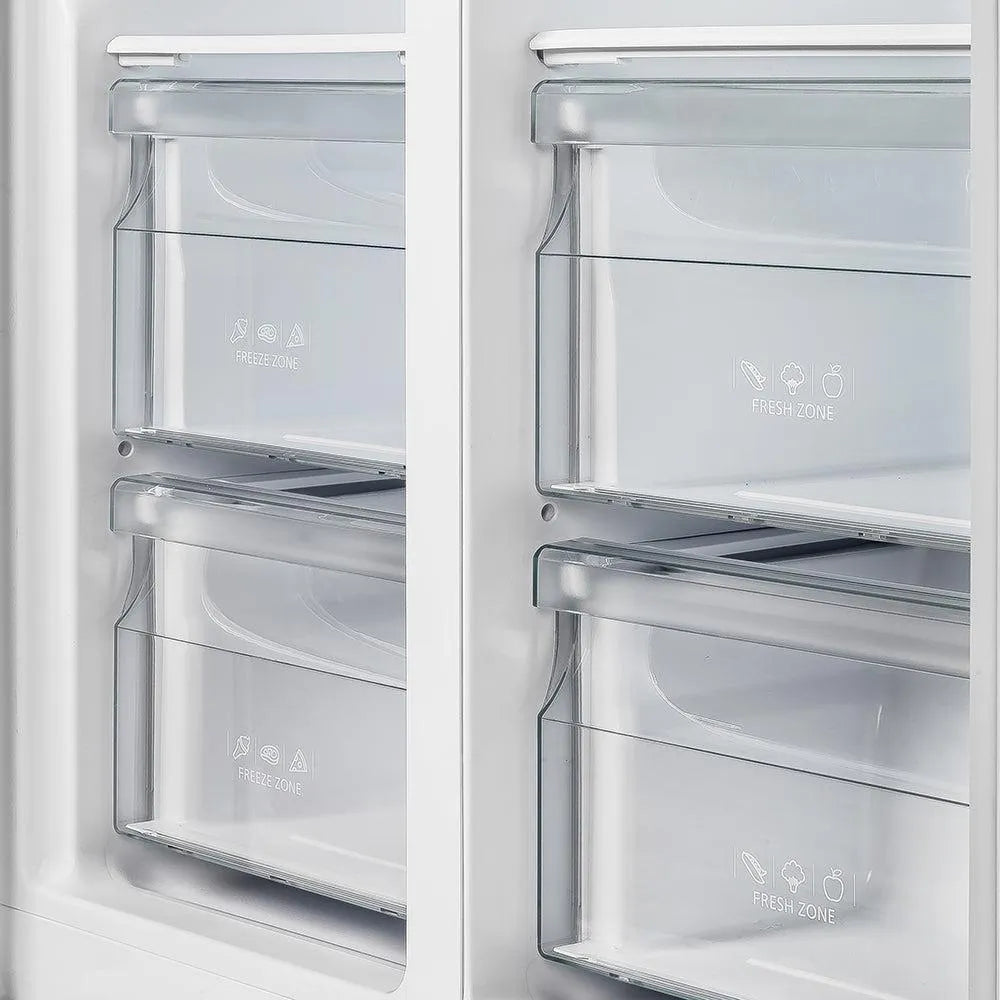 Forno Salerno - 33 in. 15.6 cu. ft. Side by Side Counter Depth Refrigerator in Stainless Steel (FFRBI1805-33SB)-