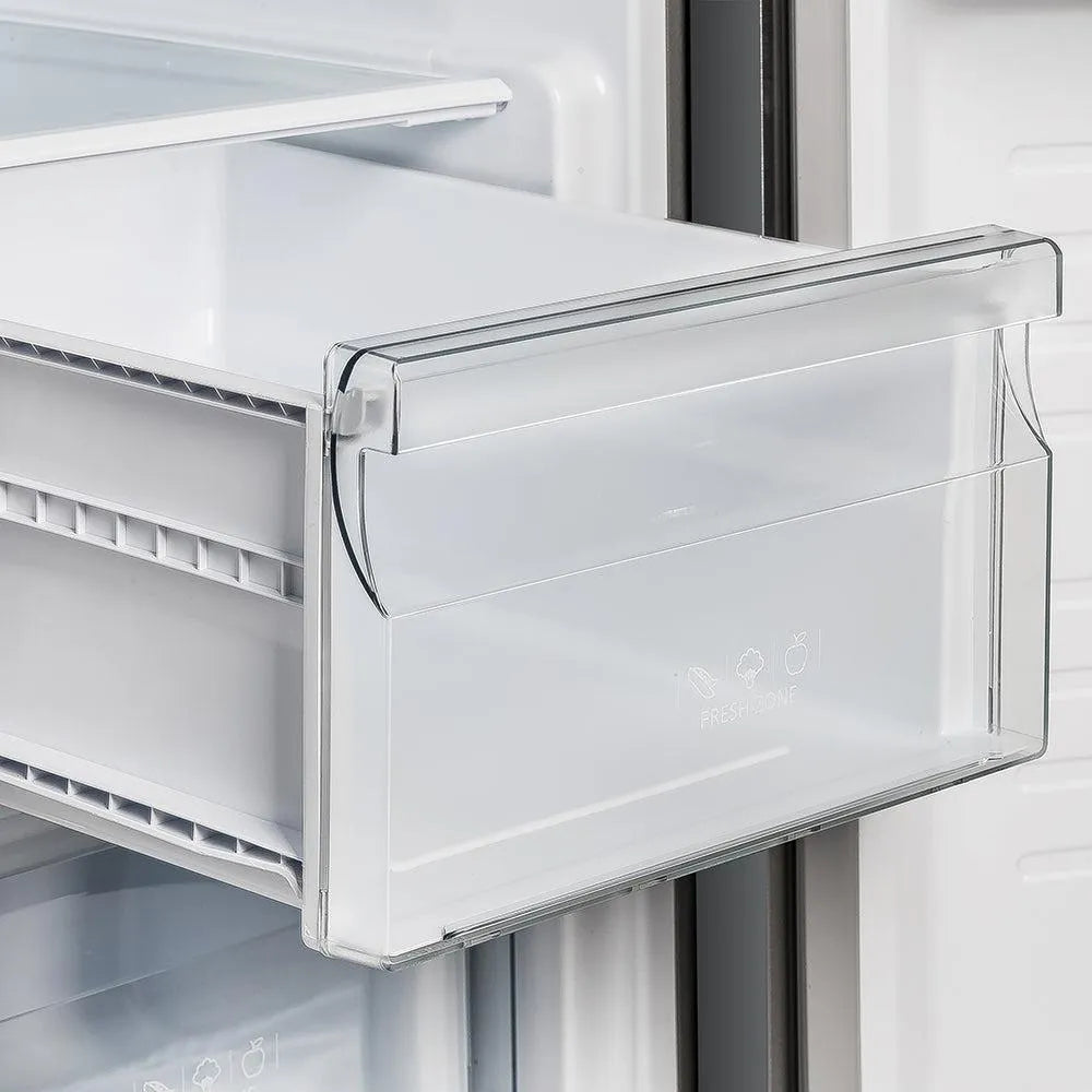 Forno Salerno - 33 in. 15.6 cu. ft. Side by Side Counter Depth Refrigerator in Stainless Steel (FFRBI1805-33SB)-