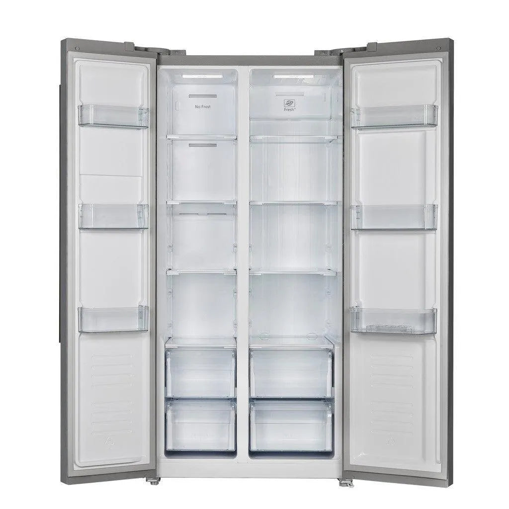 Forno Salerno - 33 in. Side by Side Refrigerator in Stainless Steel with Decorative Grill Trim Kit (FFRBI1805-37SG)-