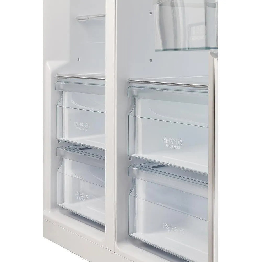 Forno Salerno - 33 in. Side by Side Refrigerator in Stainless Steel with Decorative Grill Trim Kit (FFRBI1805-37SG)-