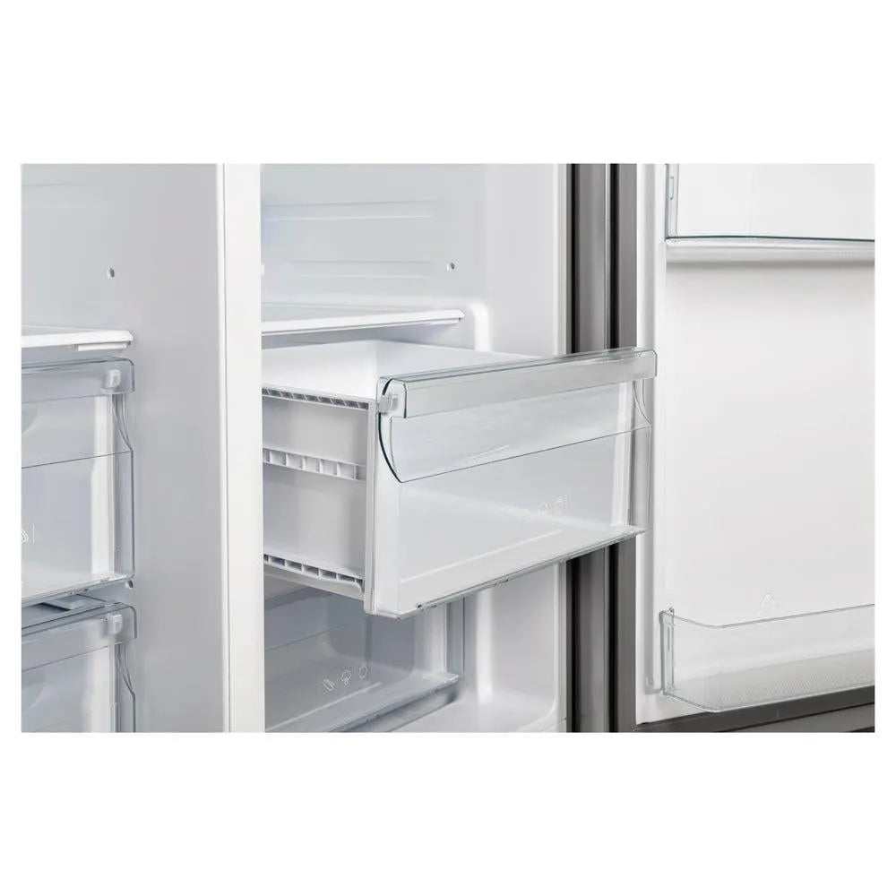 Forno Salerno - 36 in. Side by Side Refrigerator with External Water and Ice Dispenser in Stainless Steel with Trim Kit (FFRBI1844-40SG)-