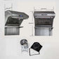 Forno Savona - 30 in. Wall Mount Range Hood and Back Splash with Red Light Warmer and Shelf (FRHWM5029-30HB)-