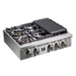 Forno Spezia 30 in. 5 Burner Gas Cooktop with Wok Ring and Griddle in Stainless Steel (FCTGS5751-30)-
