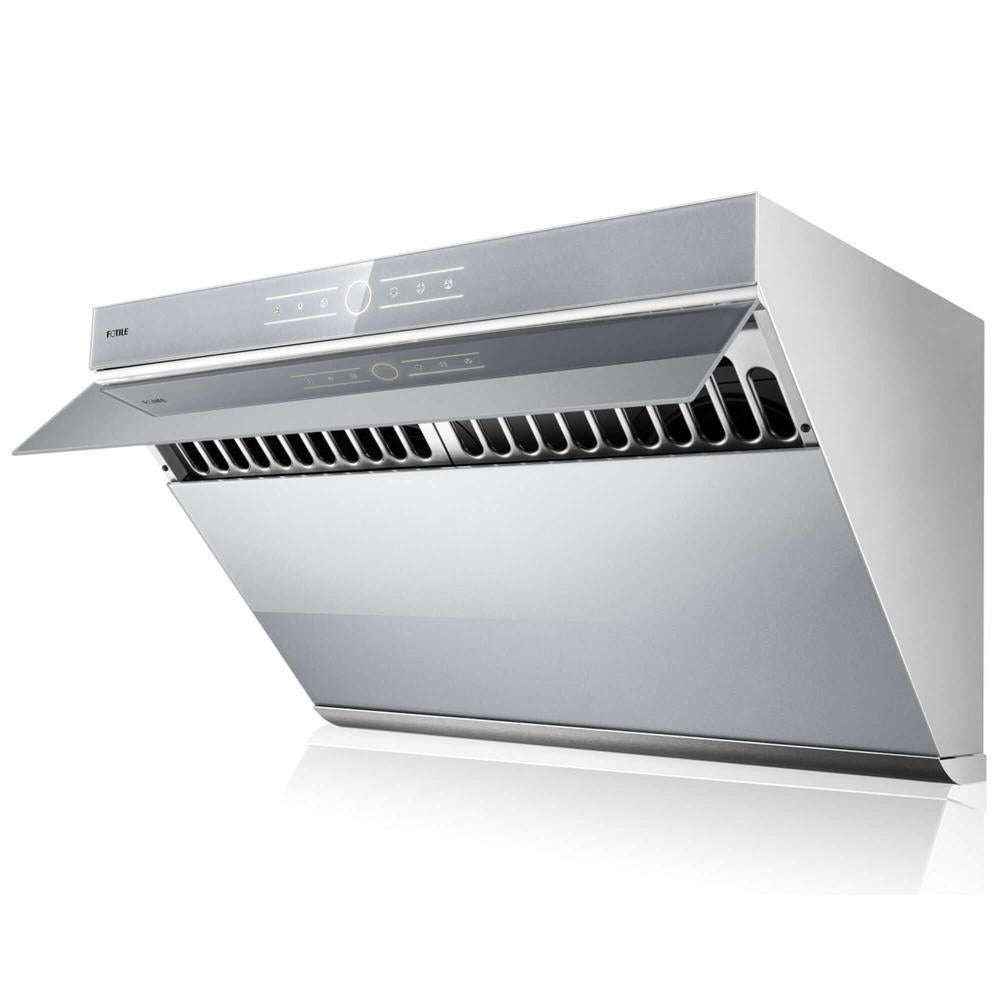 Fotile 2-Piece Kitchen Package-With Stainless Steel 30 in. Gas Cooktop and 30 in. 850 CFM Silver Gray Tempered Glass Wall Mount Range Hood with Touchscreen (JQG7501.G + GLS30501)