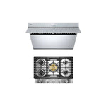 Fotile 2-Piece Kitchen Package-With Stainless Steel 30 in. Gas Cooktop and 30 in. 850 CFM Wall Mount Range Hood with Touchscreen (JQG7502.G + GLS30501)