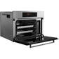 Fotile 24 in. Built-In Steam Oven in Stainless Steel (SCD42-F1) side, open.
