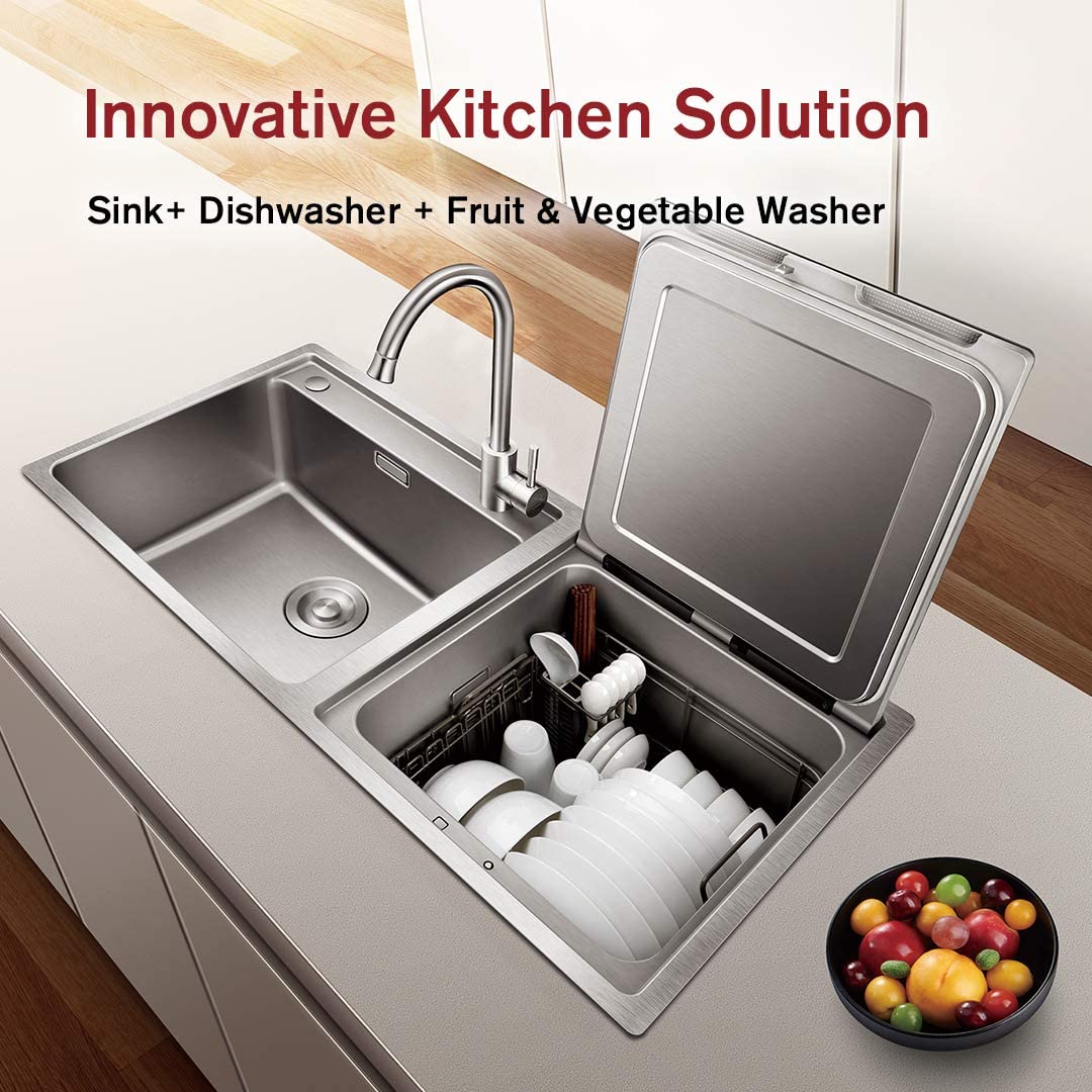 Fotile 3-in-1 In-Sink Dishwasher and Produce Cleaner Combination System (SD2F-P1X)