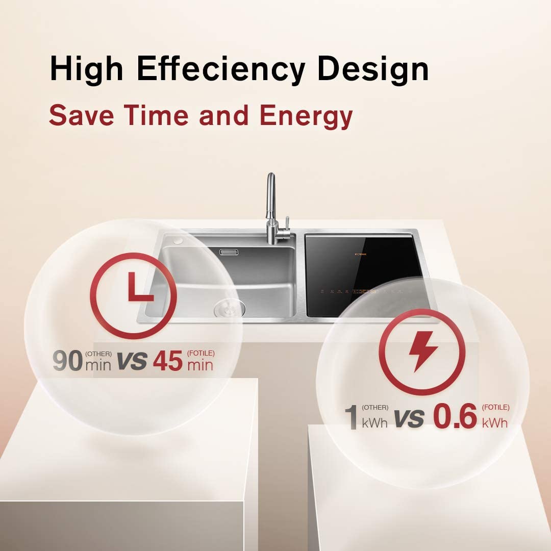Fotile 3-in-1 In-Sink Dishwasher and Produce Cleaner Combination System (SD2F-P1X)