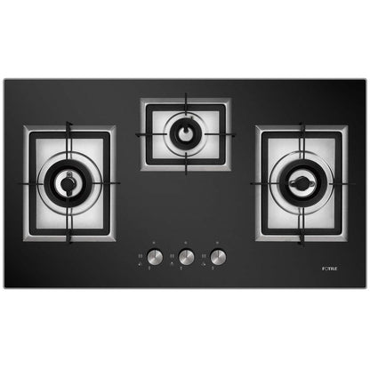 Fotile EPS Series 34 in. Cooktop with 3 Sealed Burners in Black Tempered Glass (GAG86309)