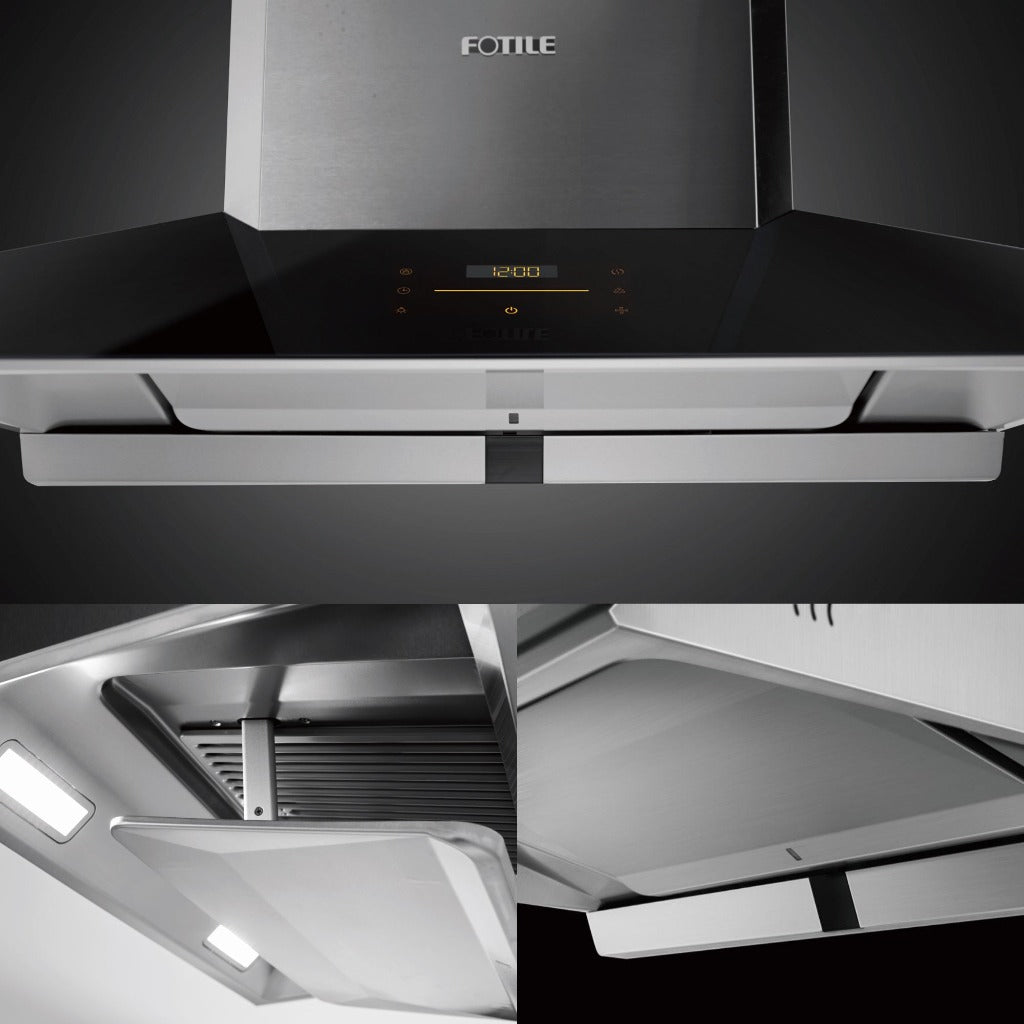 Fotile Perimeter Vent Series 36 in. 1100 CFM Wall Mount Range Hood with Touchscreen in Stainless Steel (EMG9030)