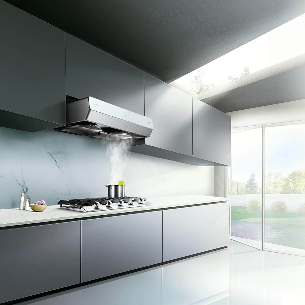 Fotile Pixie Air Series Slim Line 30 in. Under Cabinet Range Hood with WhisPower Motors and Color Options (UQS300)