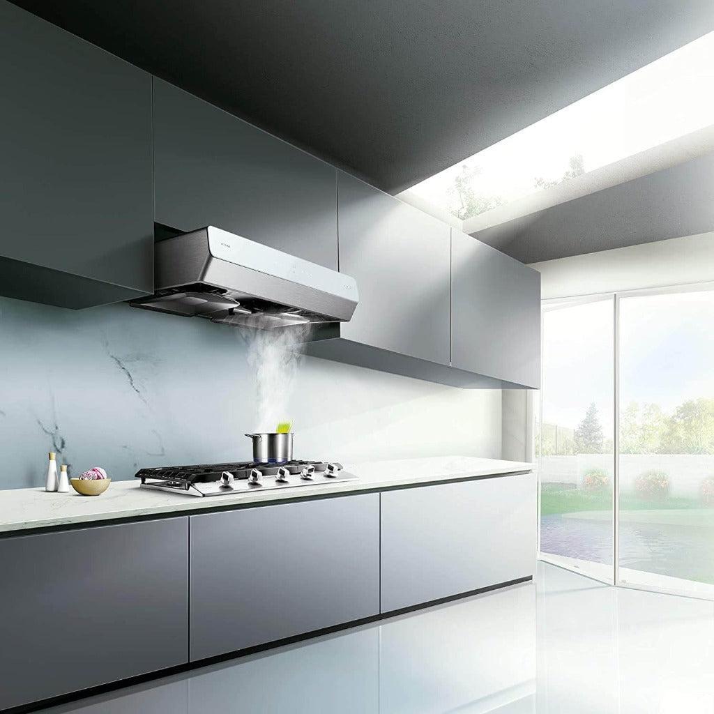 Fotile Pixie Air Series Slim Line 30 in. Under Cabinet Range Hood with WhisPower Motors and Color Options (UQS300)
