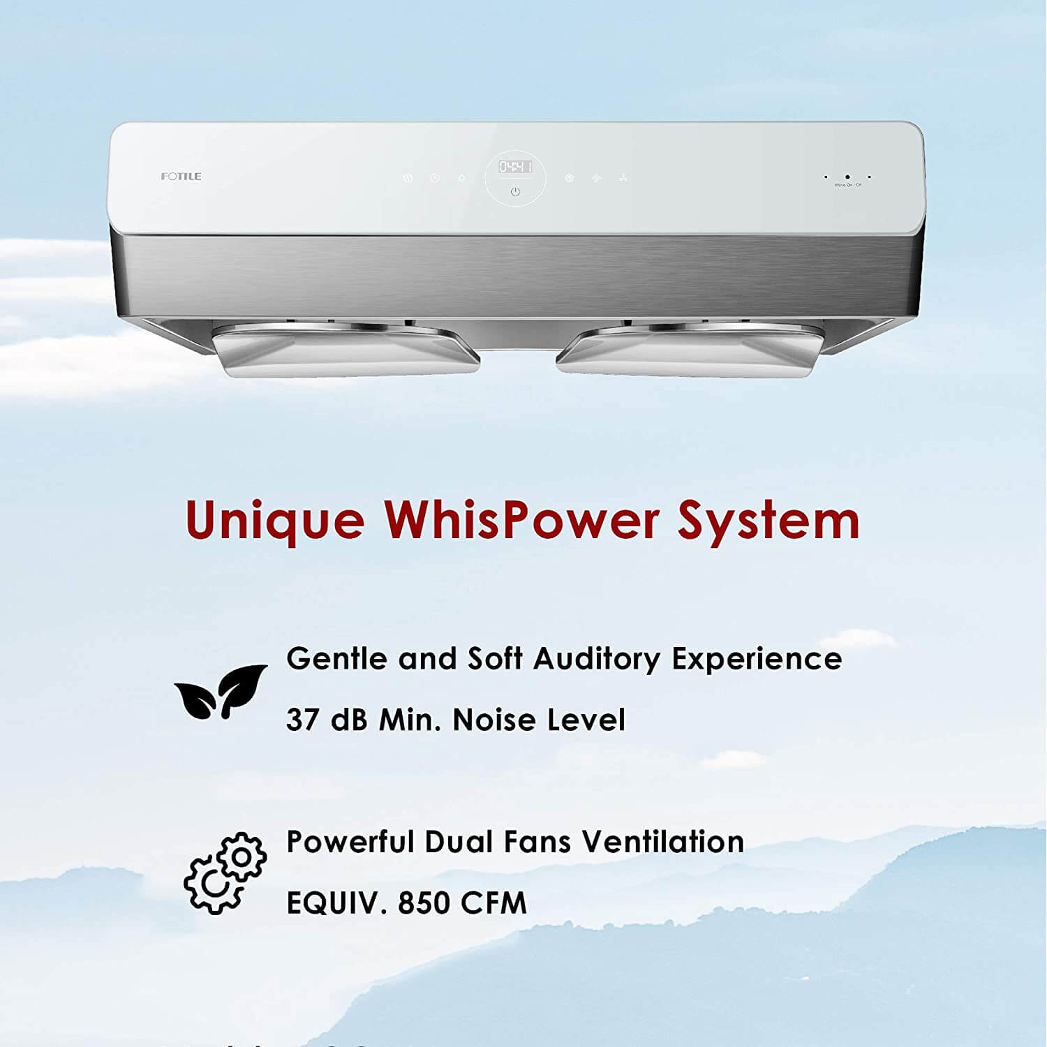 Fotile Pixie Air Series Slim Line 30 in. Under Cabinet Range Hood with WhisPower Motors and Color Options (UQS300)