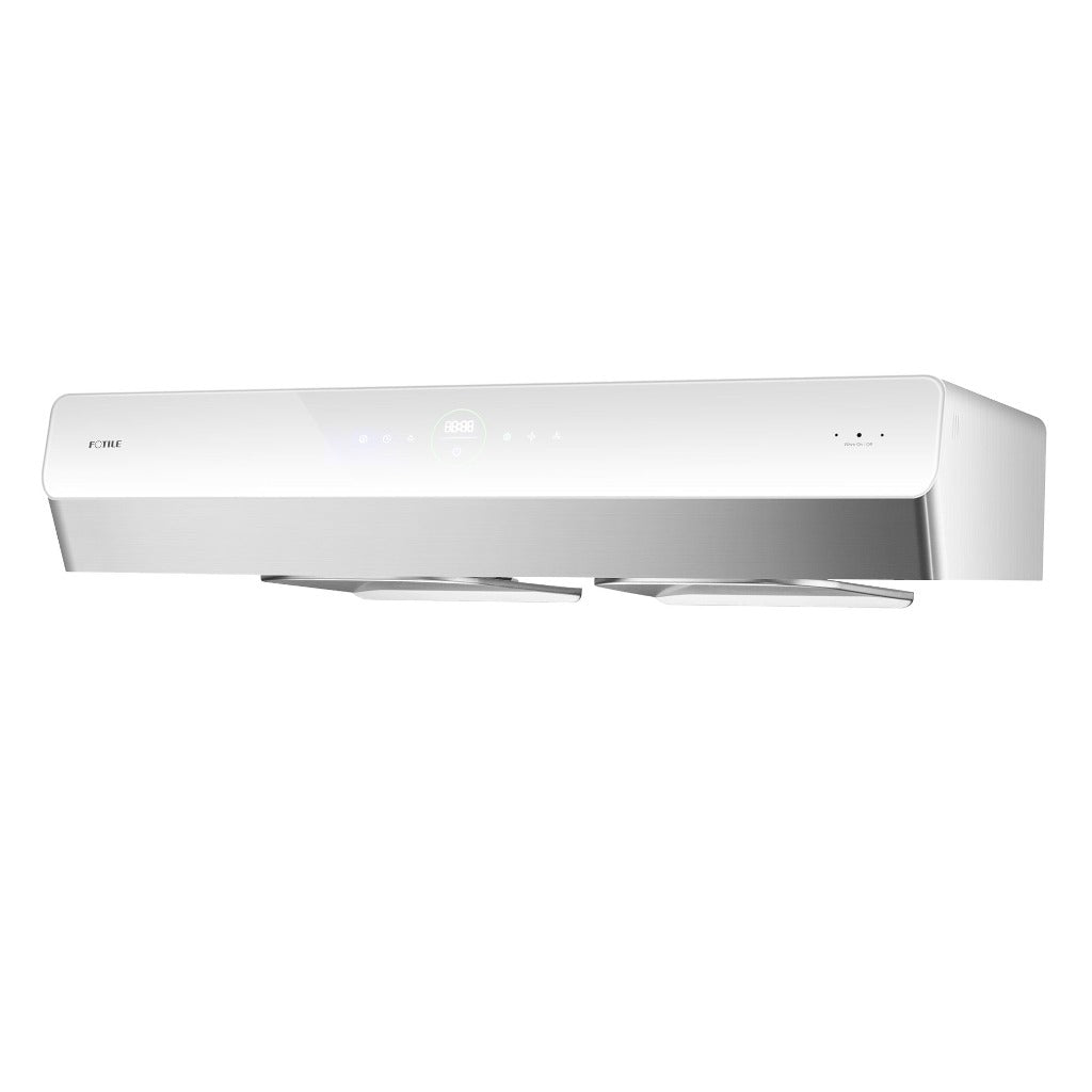 Fotile Pixie Air Series Slim Line 36 in. Under Cabinet Range Hood with WhisPower Motors in White Tempered Glass (UQG3602)