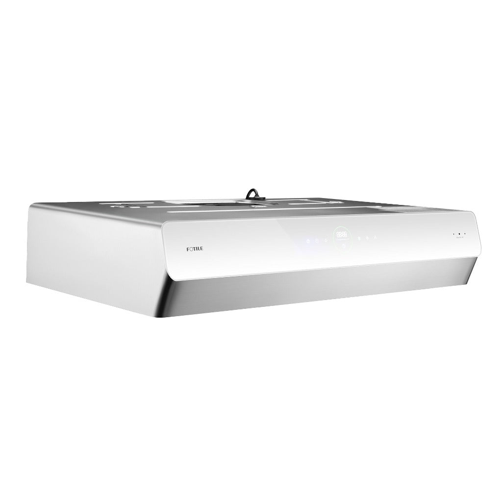 Fotile Pixie Air Series Slim Line 36 in. Under Cabinet Range Hood with WhisPower Motors in White Tempered Glass (UQG3602)