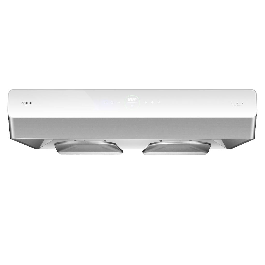 Fotile Pixie Air Series Slim Line 36 in. Under Cabinet Range Hood with WhisPower Motors in White Tempered Glass (UQG3602) main image.