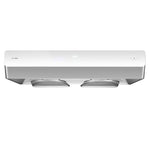Fotile Pixie Air Series Slim Line 36 in. Under Cabinet Range Hood with WhisPower Motors in White Tempered Glass (UQG3602)