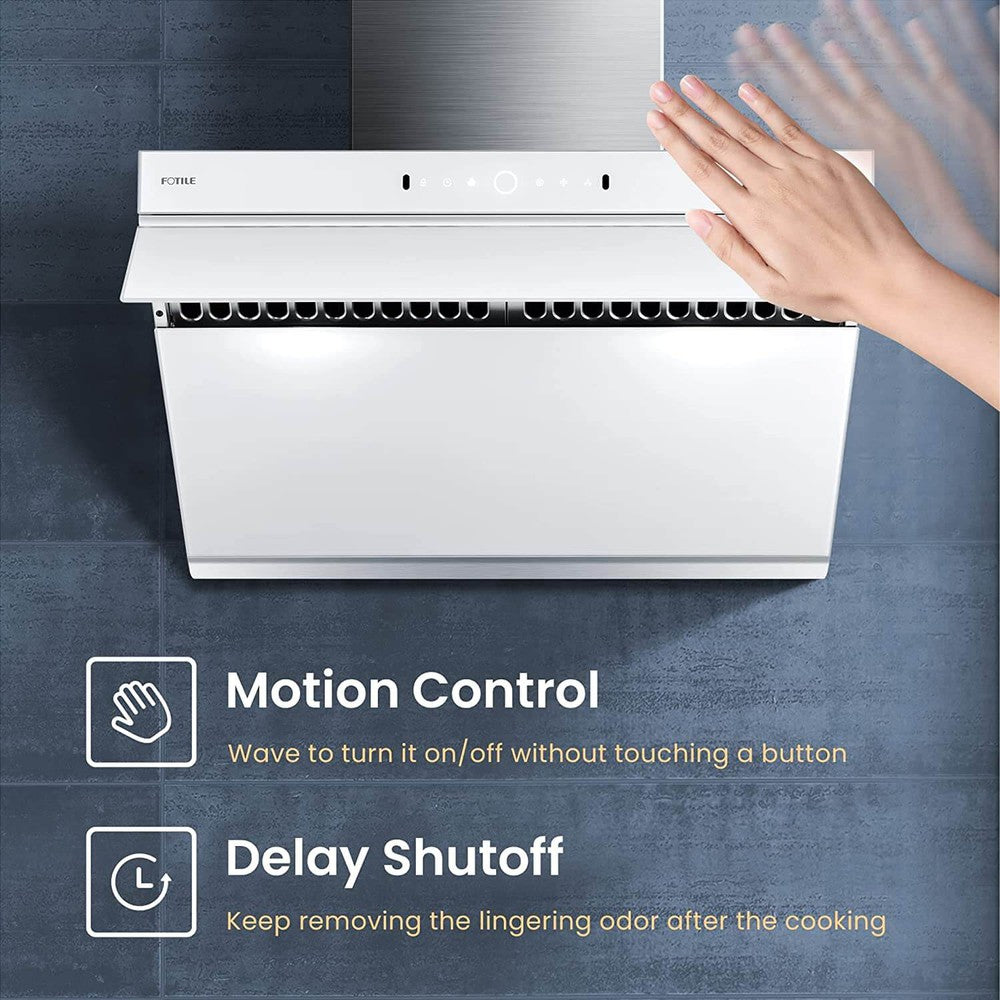 Fotile Slant Vent Series 30 in. 1000 CFM Wall Mount Range Hood with Motion and Touch Activation with Color Options (JQG7505)