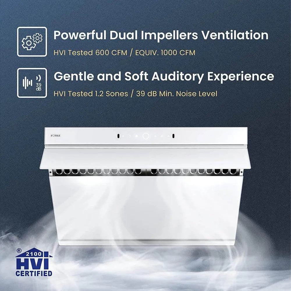 Fotile Slant Vent Series 30 in. 1000 CFM Wall Mount Range Hood with Motion and Touch Activation with Color Options (JQG7505)