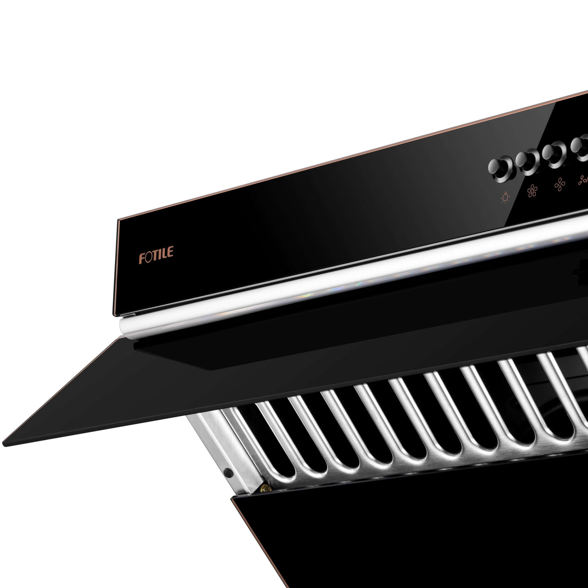 Fotile Slant Vent Series 30 in. 850 CFM Wall Mount Range Hood with Push Buttons and Color Options (JQG7522)