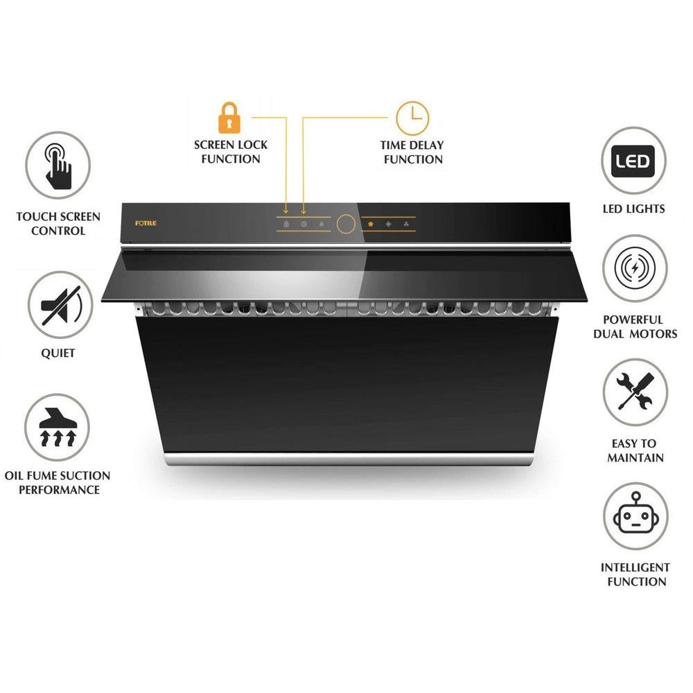 Fotile Slant Vent Series 30 in. 850 CFM Wall Mount Range Hood with Touchscreen and Color Options (JQG7501)