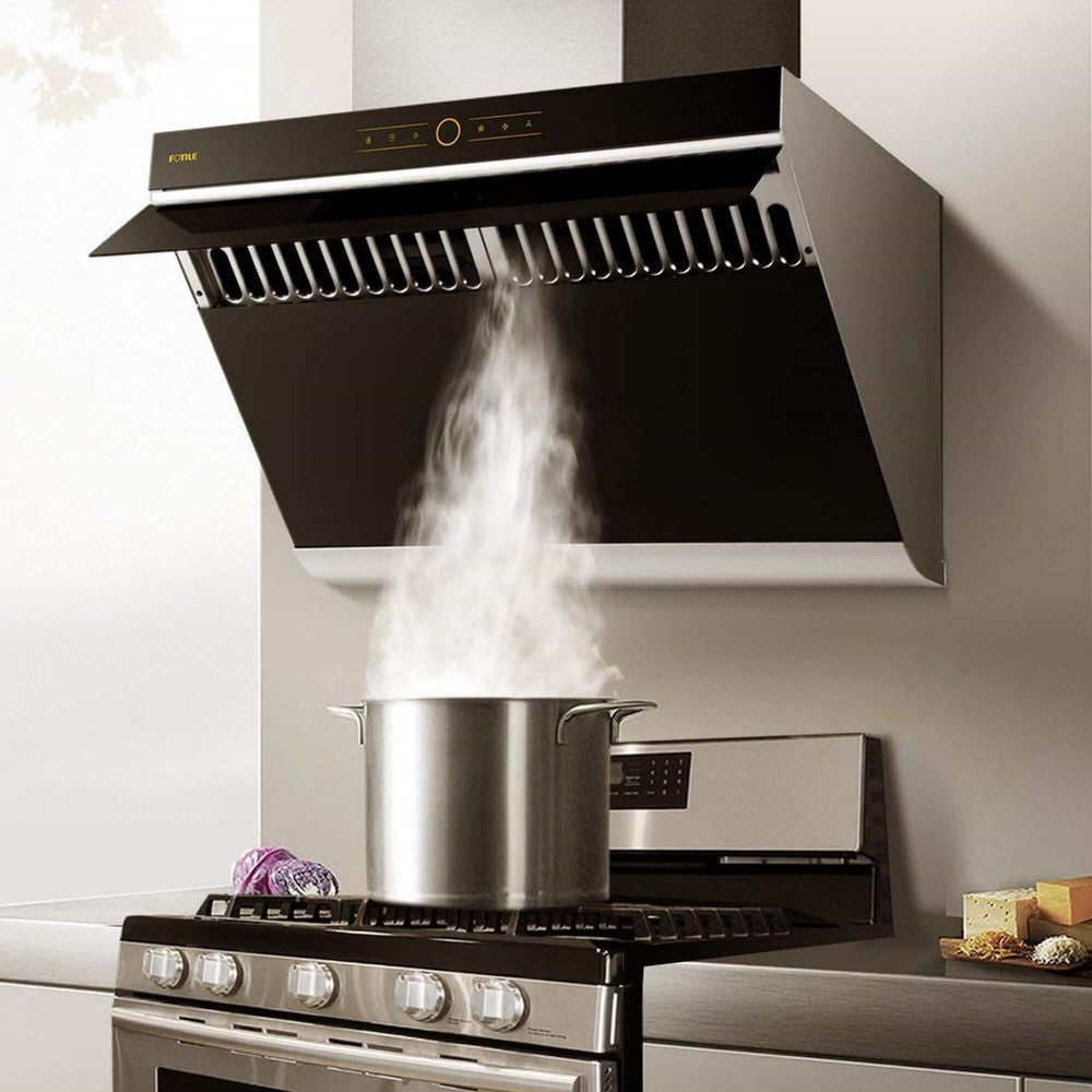 Fotile Slant Vent Series 30 in. 850 CFM Wall Mount Range Hood with Touchscreen and Color Options (JQG7501)