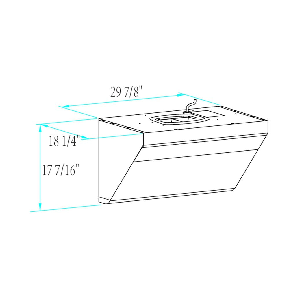 Fotile Slant Vent Series 30 in. 850 CFM Wall Mount Range Hood with Touchscreen and Color Options (JQG7501)