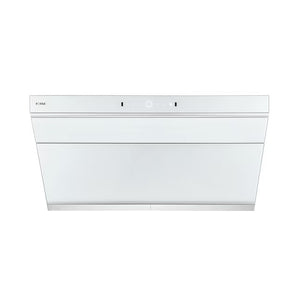 Fotile Slant Vent Series 36 in. 1000 CFM Wall Mount Range Hood with Motion and Touch Activation in White Schott Glass (JQG9006-W) main image.