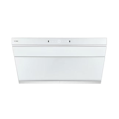 Fotile Slant Vent Series 36 in. 1000 CFM Wall Mount Range Hood with Motion and Touch Activation in White Schott Glass (JQG9006-W)
