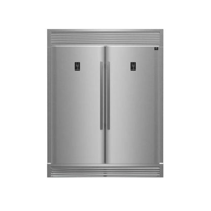 Forno Rizzuto 60 in. 27.6 cu. ft. Pro-Style Dual Combination Fridge/Freezer Refrigerator in Stainless Steel (FFFFD1933-60S)