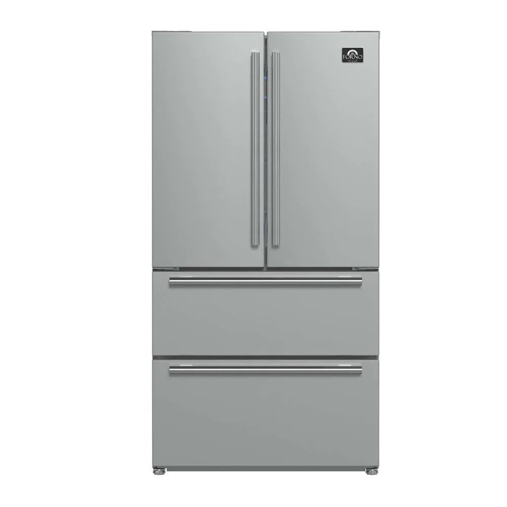 Forno Moena 36 in. 19 cu.ft French Door Counter Depth Refrigerator in Stainless Steel (FFRBI1820-36SB)