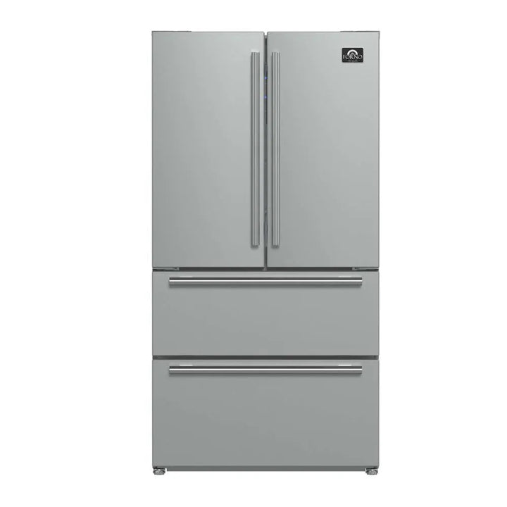 Forno Moena 36 in. 19 cu.ft French Door Counter Depth Refrigerator in Stainless Steel (FFRBI1820-36SB)