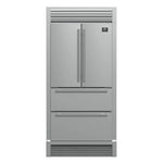 Forno Moena 36 in. 19 cu. ft. French Door Counter Depth Refrigerator with Decorative Grill Trim Kit in Stainless Steel (FFRBI1820-40SG) main image.