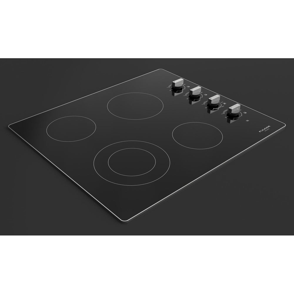 Fulgor Milano 24 in. 300 Series Electric Cooktop with 4 Burners and Glass Ceramic Cooktop in Stainless Steel (F3RK24S2)-