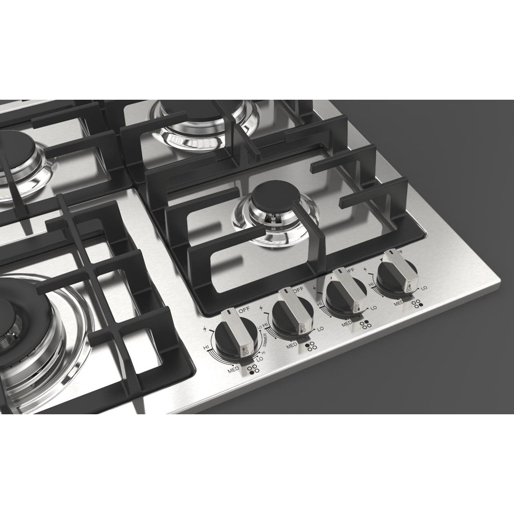 Fulgor Milano 24 in. 400 Series Gas Cooktop with 4 Burners in Stainless Steel (F4GK24S1)-