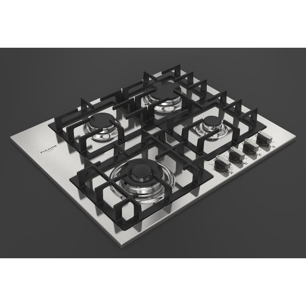 Fulgor Milano 24 in. 400 Series Gas Cooktop with 4 Burners in Stainless Steel (F4GK24S1)-