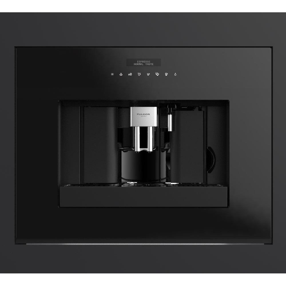 Fulgor Milano 24 in. 700 Series Built-In Coffee Machine (F7BC24)-Black Glass