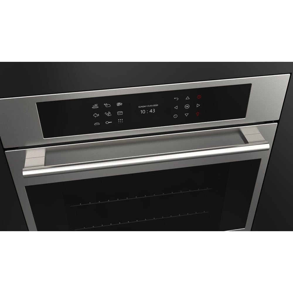 Fulgor Milano 24 in. Electric Single Wall Oven with Self Clean and Convection in Stainless Steel (F7SP24S1)-