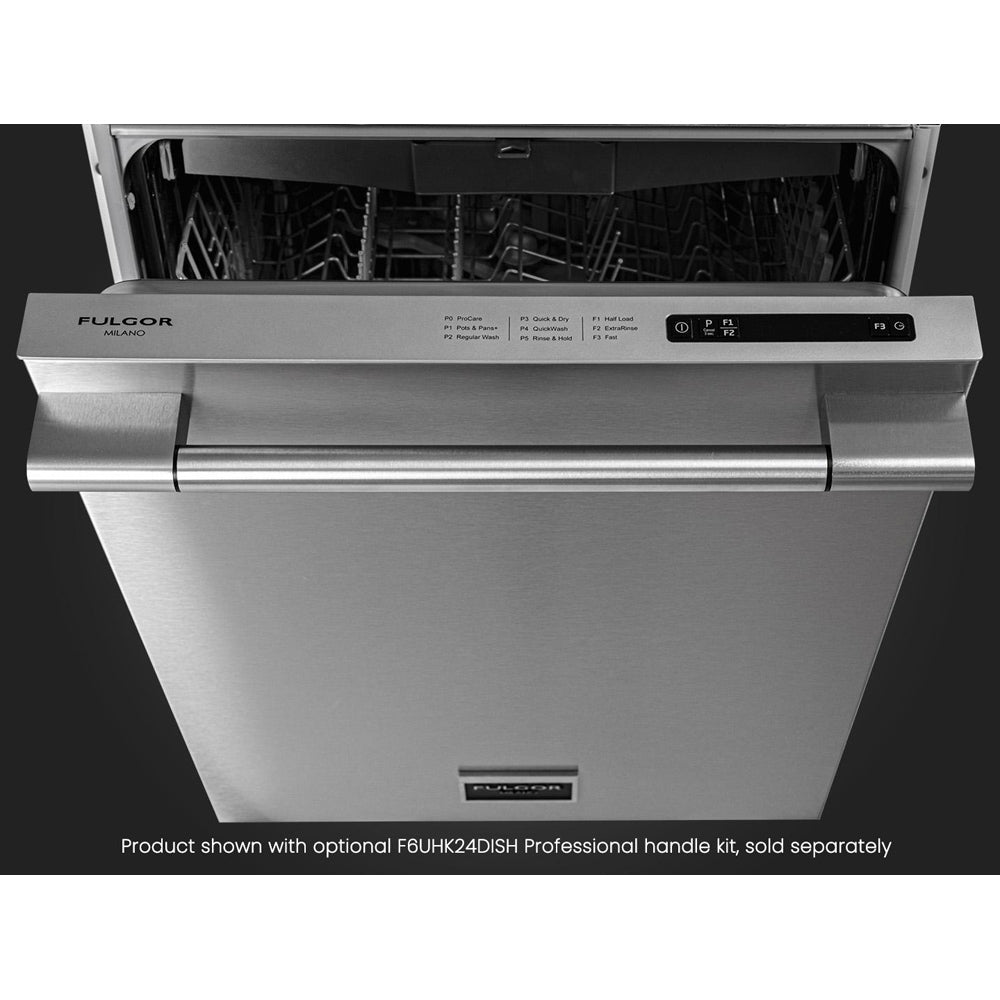 Fulgor Milano 24 in. Top Control Stainless Steel Dishwasher with Third Rack and Stainless Steel Tub (F6DWT24SS2)-