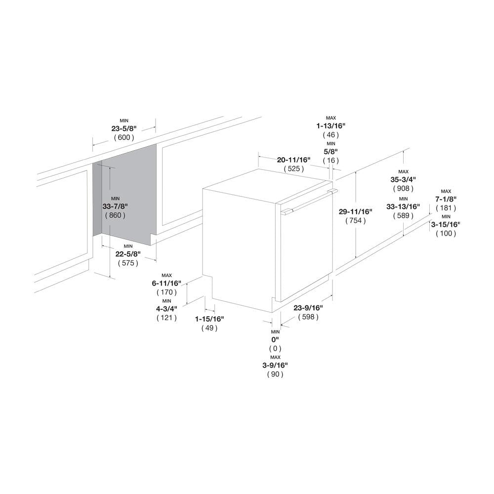 Fulgor Milano 24 in. Top Control Stainless Steel Dishwasher with Third Rack and Stainless Steel Tub (F6DWT24SS2)-