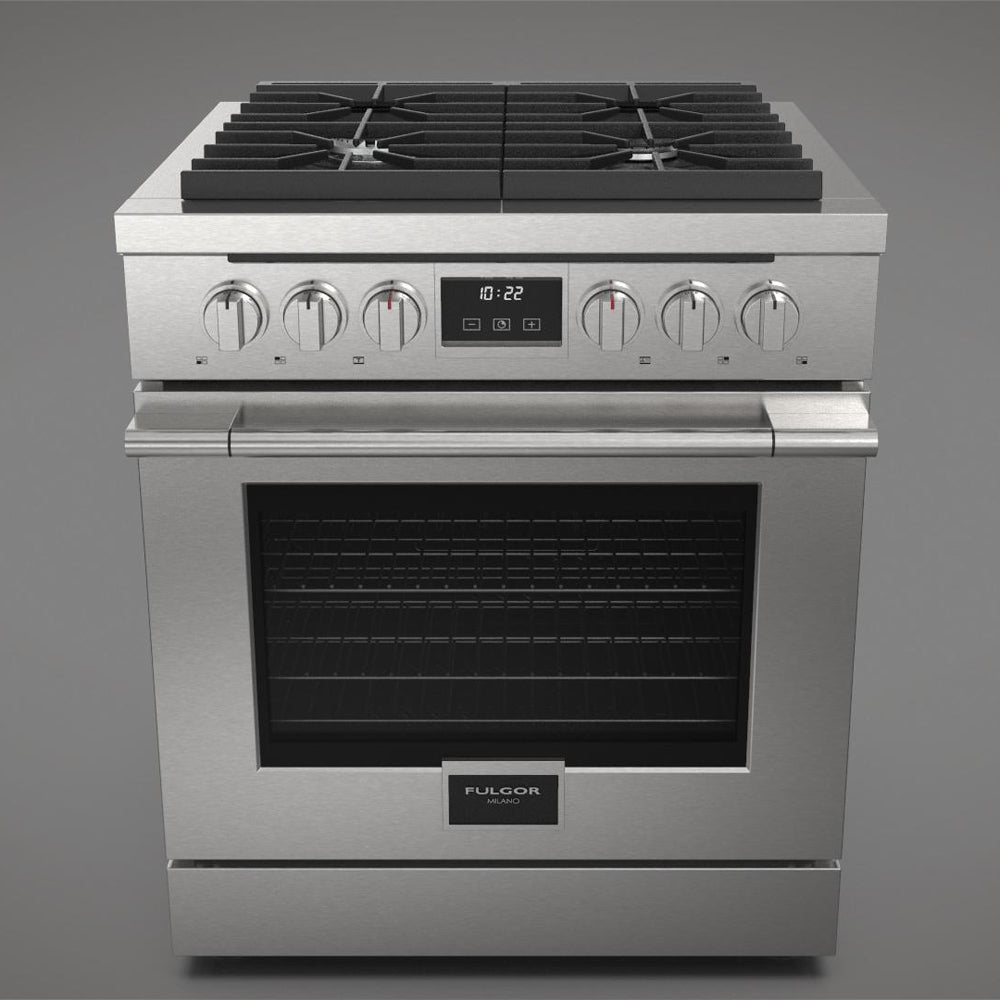 Fulgor Milano 30 in. 400 Series Accento All Gas Range in Stainless Steel (F4PGR304S2)-