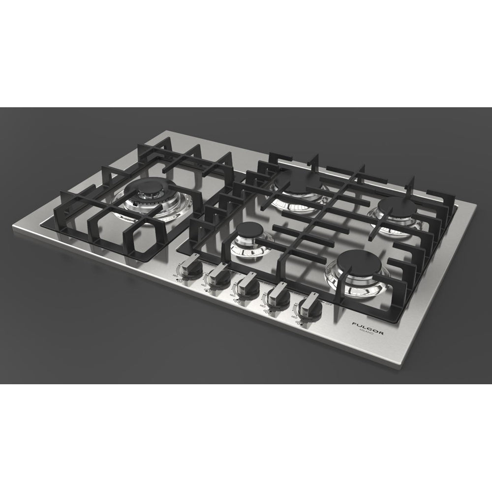 Fulgor Milano 30 in. 400 Series Gas Cooktop with 5 burners in Stainless Steel (F4GK30S1)-