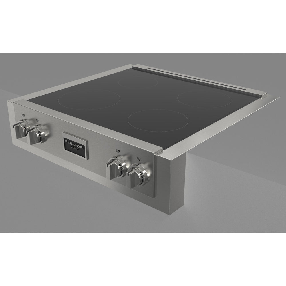 Fulgor Milano 30 in. 600 Professional Series Induction Rangetop in Stainless Steel with Glass Ceramic Top (F6IRT304S1)-