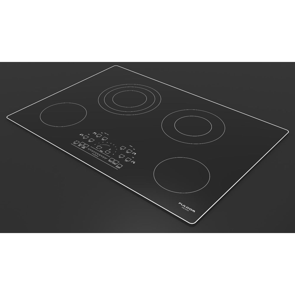Fulgor Milano 30 in. 600 Series Electric Cooktop with 4 Burners and Glass Ceramic Cooktop in Stainless Steel (F6RT30S2)-