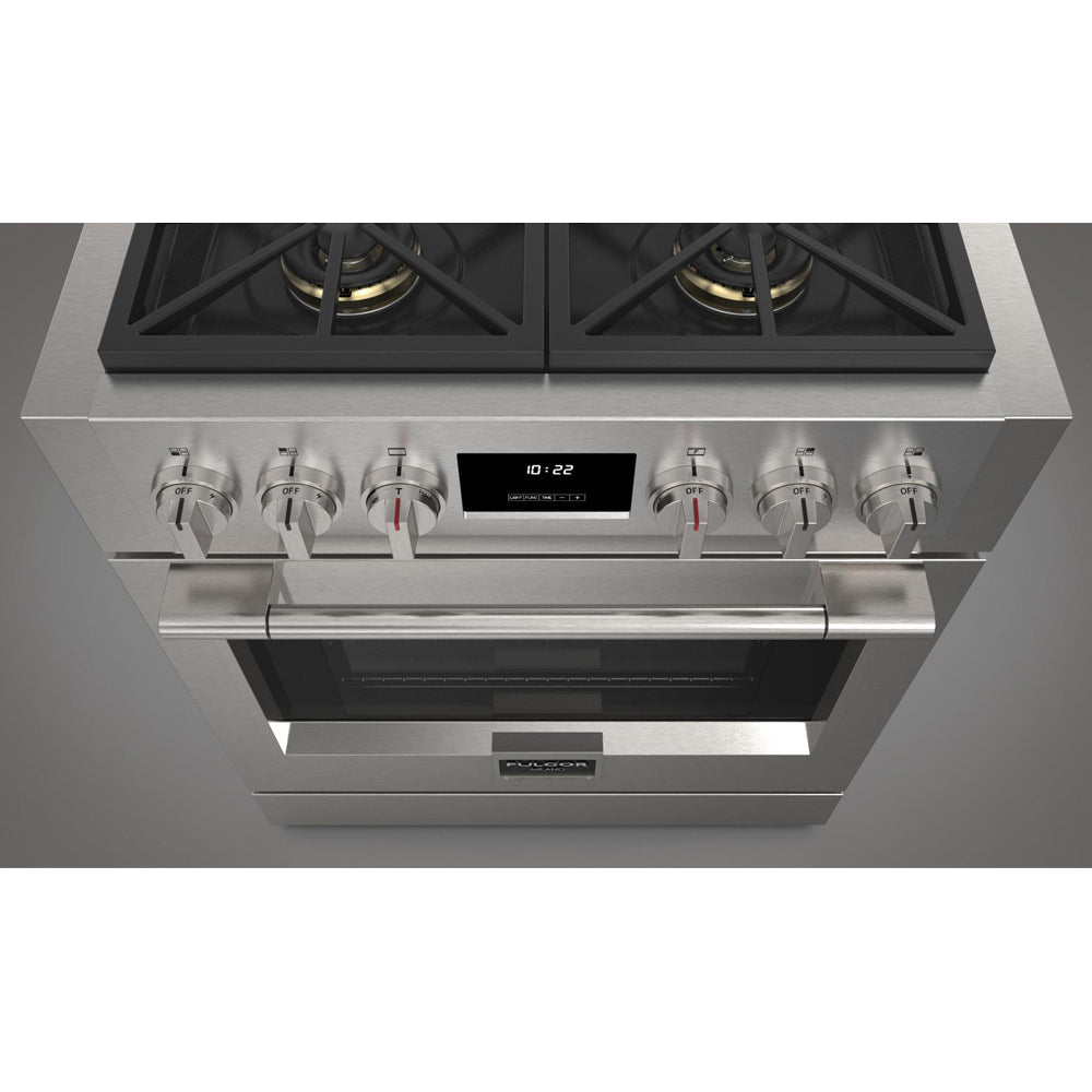 Fulgor Milano 30 in. 600 Series Pro All Gas Range with 4 Burners in Stainless Steel (F6PGR304S2)-